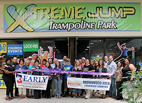 Joint Ribbon Cutting Held for Xtreme Jump Trampoline Park